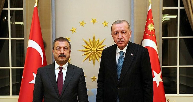 რეჯეფ თაიპ ერდოღანი და თურქეთის ეროვნული ბანკის ახალი პრეზიდენტი საჰაფ კავჩიოღლუ
